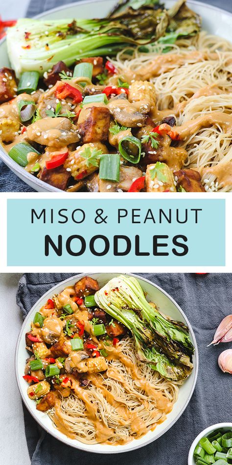 Tofu And Rice, Recipe Noodles, Stir Fried Vegetables, Stir Fry Sauce Recipe, Noodle Bowls Recipes, Miso Recipe, Rice Noodle Recipes, Miso Soup Recipe, Tofu Noodles