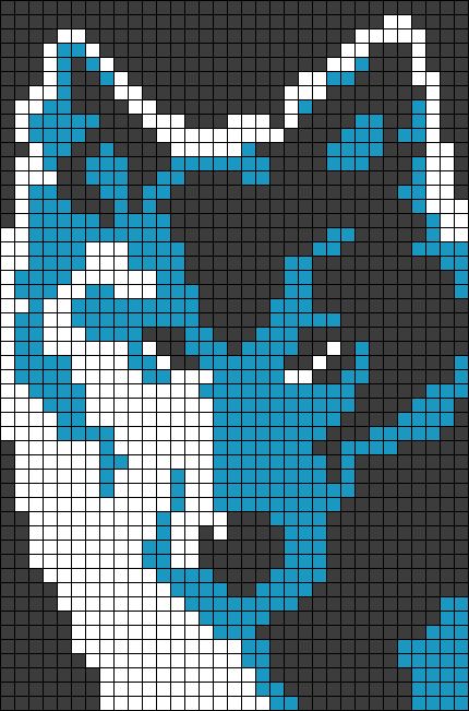 Wolf Bead Pattern, Pixel Blanket Crochet Free Pattern, Wolf Beading Patterns, Wolf Alpha Pattern, Wolf Perler Bead Patterns, Pixel Art Templates Pattern, Wolf Pixel Art, Pixel Horse, Pixel Art Stitch