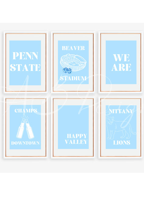 Penn State Digital Prints Penn State Wall Art  Dorm Decor Penn State Prints, Penn State Wall Art, Penn State Decor, Penn State Dorm Room, Penn State Dorm Room Ideas, Penn State Dorm, We Are Penn State, College Prints, Wall Decor College