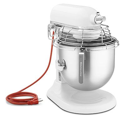 KitchenAid KSMC895WH 8-Qt Commercial Bowl-Lift Stand Mixer with Bowl Guard, White Kitchenaid Bowl, Kitchen Appliances Design, Countertop Appliances, Kitchenaid Stand Mixer, Appliances Design, Lift Design, Stainless Steel Bowls, Stainless Steel Bowl, Ice Cream Machine