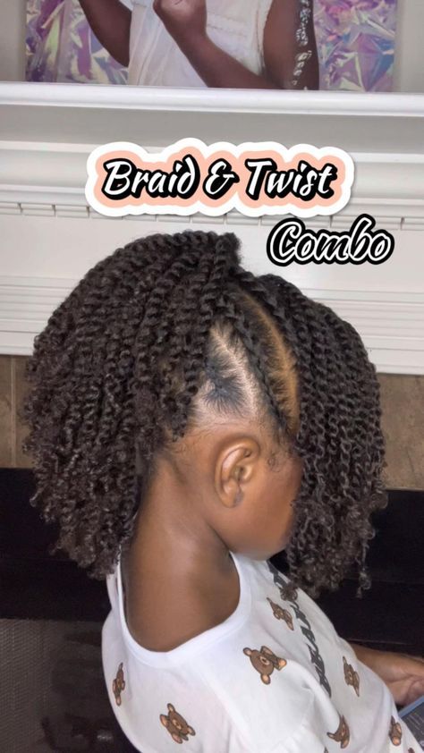 Braids & Twists Combo #kidshairstyles #braidsforkids #hairstylesforkids #kidshair #easyhairstyles #longhairstyles #shorthairstyles #toddlerhairstyles #pigtails #buns #ponytails #kidsfashion #backtoschoolhair #holidayhair #trendyhairstyles #cutehairstyles Buns Braids, Black Baby Girl Hairstyles, Toddler Braided Hairstyles, Black Kids Braids Hairstyles, Kid Hairstyles, Kids Braids, Lil Girl Hairstyles, Kids Curly Hairstyles, Stylish Hairstyles