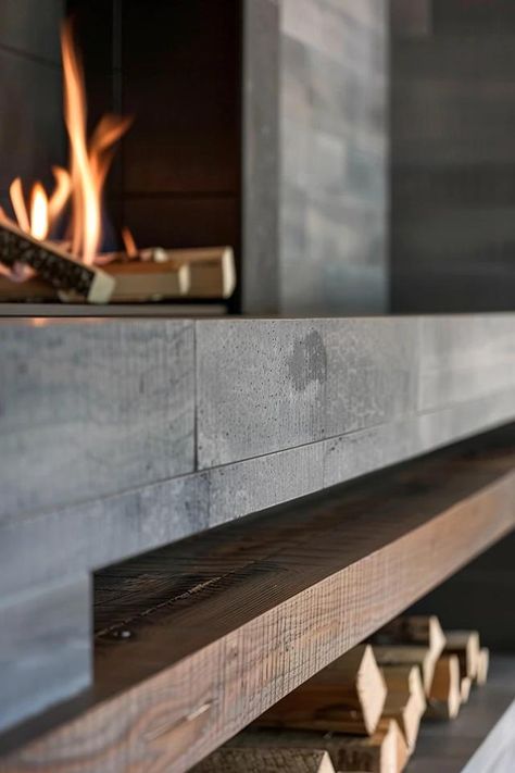 Mid Century Modern Fireplaces: Timeless Elegance 70s Style Fireplace, Mcm Fireplace Mantel, Modern Fireplace And Tv Wall Ideas, Modern Vintage Fireplace, Mid Century Modern Fireplace Ideas, Mid Century Modern Fireplace Makeover, Mcm Fireplace, Midcentury Modern Fireplace, Retro Fireplace