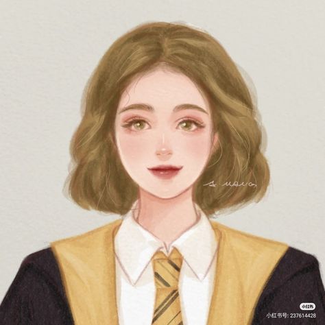 Hufflepuff Pfp Aesthetic, Hogwarts Student Drawing, Hufflepuff Girl, Harry Potter Rpg, Disney Hogwarts, Harry Potter Oc, Welcome To Hogwarts, 얼굴 그리기, Harry Potter Hufflepuff