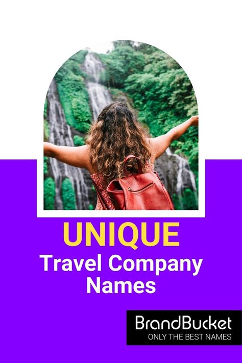 In search of amazing Travel Company Names? You’ve come to the right place! Here you’ll find 50+ catchy brand name ideas for your new travel company! Check out the name ideas now! travel company logo, travel company branding, travel company logo design, travel company names ideas, travel company names, unique travel company names, names for travel company, tour and travel company name, travel agent company names, travel agency company name ideas, company name ideas travel Travel Agency Branding Design, Travel Agent Business Name Ideas, Travel Agency Names Ideas, Travel Company Names, Travel Company Logo, Logo Design Travel, Names For Companies, Company Names Ideas, Brand Name Ideas