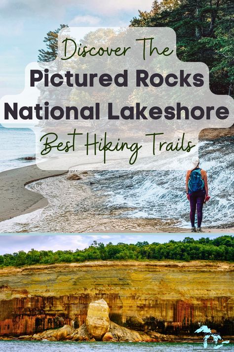 Explore the best hiking trails at Pictured Rocks National Lakeshore. Discover breathtaking views of towering cliffs, pristine beaches, and vibrant forests as you hike scenic routes like Chapel Loop, Beaver Basin Overlook, and the Mosquito Falls Trail. Perfect for hikers of all levels, these trails showcase the natural beauty of Lake Superior’s shoreline. Plan your visit to experience the stunning landscapes and outdoor adventures at Pictured Rocks National Lakeshore. Lake Superior Rocks, Pictured Rocks, Pictured Rocks National Lakeshore, Adventure Hiking, Stunning Landscapes, Michigan Travel, Mackinac Island, Upper Peninsula, Scenic Routes