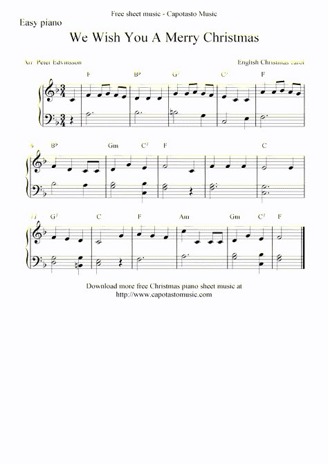 Easy Christmas Piano Sheet Music Free Printable, Piano Sheet Music Letters Christmas, Piano Sheet Music Christmas, Piano Christmas, We Wish You A Merry Christmas, Easy Piano Christmas Music, We Wish You A Merry Christmas Piano, We Wish You A Merry Christmas Sheet Music, Piano Music For Kids