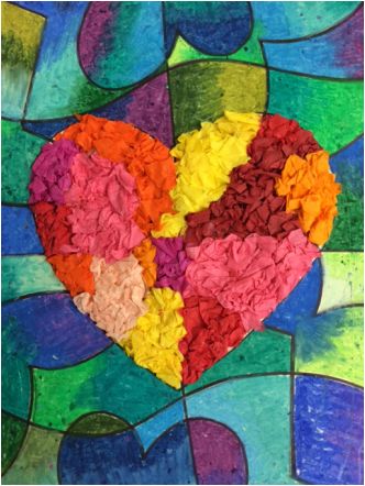 Heart Art Lesson, Jim Dine Art, Valentines Art Lessons, Kingdom Builders, Heart Art Projects, Valentine Art Projects, Jim Dine, Japan Sakura, 5th Grade Art