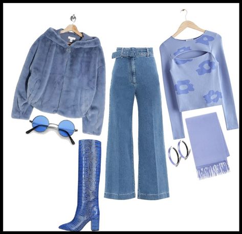 periwinkle Outfit | ShopLook Winter Wedges Outfit, Cream Puffer Coat Outfit, Periwinkle Outfit, Sporty Style Outfits, Puffer Coat Outfit, Floral Pants Outfit, Cozy Sweaters Outfits, Wedges Outfit, Y2k Fashion Aesthetic