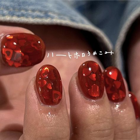 Funky Nail Art, Japanese Nail, Hippie Nails, Master List, Japanese Nail Art, Pretty Gel Nails, Nail Idea, Japanese Nails, Red Nail