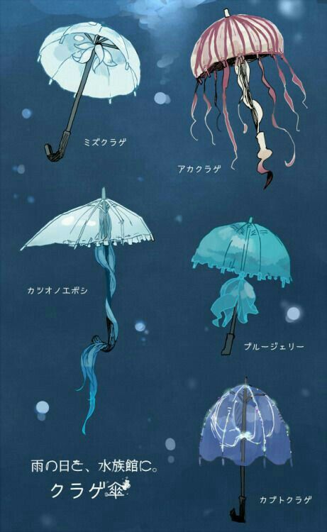 Umbrella Concept Art, Umbrella Design Drawing, Jellyfish Outfit Design, Fantasy Umbrella, Jellyfish Character Design, Umbrella Reference, Jellyfish Outfit, Jellyfish Umbrella, Jellyfish Oc