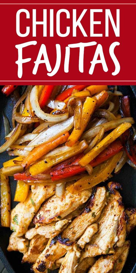 Chicken Fajitas Recipe {with Homemade Marinade} Marinade For Chicken Fajitas, Best Chicken Fajitas, Fajitas Chicken, Chicken Fajitas Recipe, Fajitas Recipe, Marinating Chicken Breast, Chicken Fajita Recipe, Griddle Recipes, Fajita Recipe