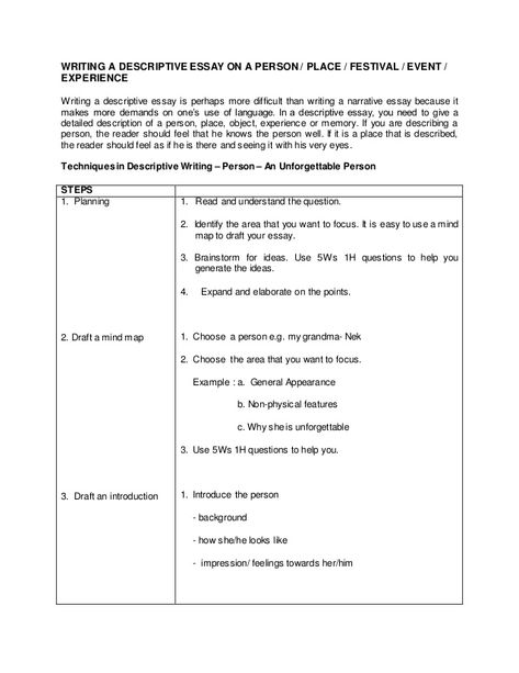 WRITING A DESCRIPTIVE ESSAY ON A PERSON / PLACE / FESTIVAL / EVENT /  EXPERIENCE  Writing a descriptive essay is perhaps mor... Descriptive Essay Outline, College Admission Essay Examples, Scary Graveyard, Easy Essay, Descriptive Essay, University Tips, Essay About Life, Essay Structure, College Admission Essay