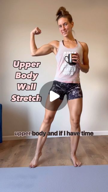 Stretches Pre Workout, Intense Stretches, Workout Stretches, Workout Soreness, Post Workout Stretches, Shoulder Stretches, Wall Stretch, Amanda Rose, Workout Moves