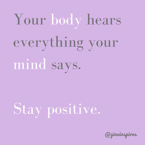 Your body hears and reacts to your mind. Be cautious of your self-talk. #Mindset #Thoughts #Body #Health Women Strength, Body Quotes, Strength Of A Woman, Body On, On My Mind, Self Talk, Be Careful, Staying Positive, Body Health