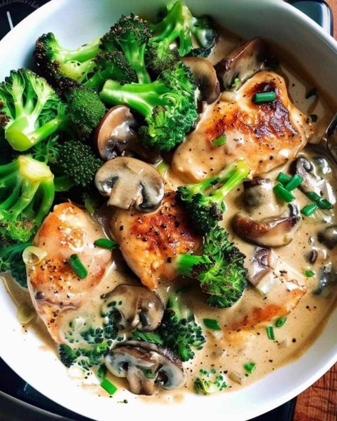 Creamy Broccoli and Mushroom Chicken – myfullcook Chicken Mushroom Broccoli Recipes, Mushroom Broccoli Recipes, Pesto Chicken And Broccoli, Chicken Mushroom Broccoli, Broccoli Mushroom, Mushroom Broccoli, Creamy Broccoli, Chicken Mushroom, Pumpkin Banana