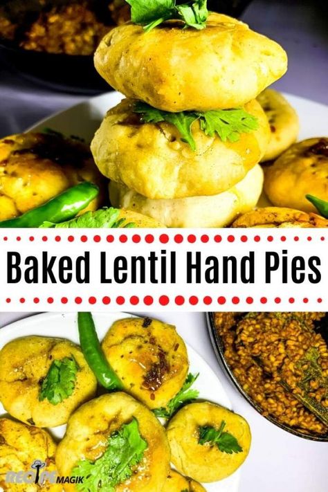 Baked Lentil Hand Pies | Festive Lentil Hand Pies Lentil Hand Pies, Lentil Pie, Easy Snacks Recipes, Hand Pie Recipes, Recipe For Kids, Easy Appetizers, Appetizers Recipes, Easy Snack Recipes, Hand Pies