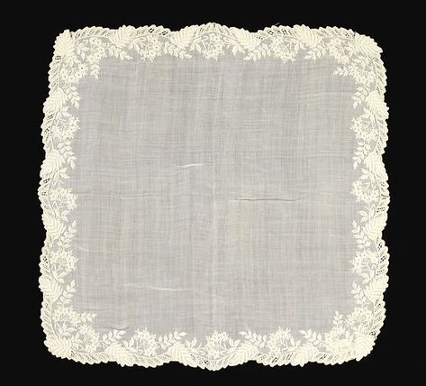 Handkerchief | American | The Metropolitan Museum of Art Silent Sky, Vintage Handkerchiefs, Costume Collection, Metropolitan Museum Of Art, Metropolitan Museum, Museum Of Art, The Dreamers, Pattern, Art