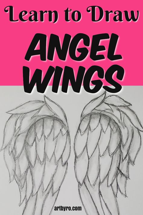 Angel Wing Painting Easy, Angel Drawings Simple, Angel Wing Paintings, Angel Wings Drawing Tutorial, How To Draw Angel Wings Step By Step Easy, Angel Wings Tutorial Draw, Angel Wing Paintings On Canvas, Textured Angel Wings Painting, Angel Painted Rocks Ideas