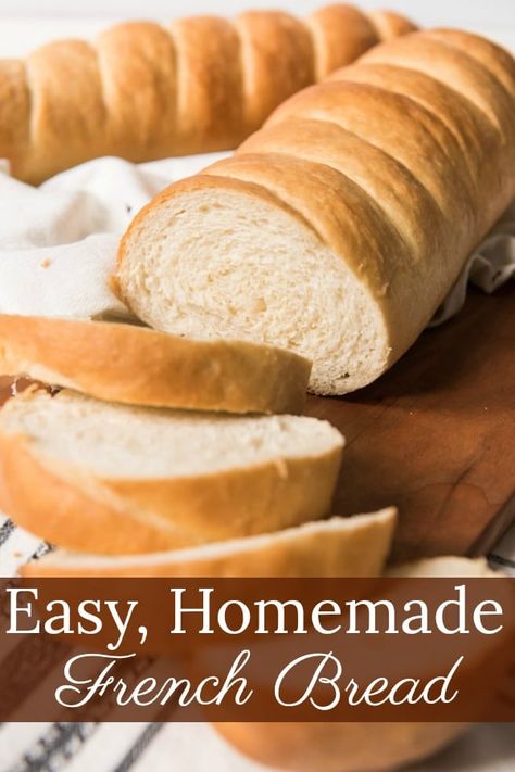 Crusty French Bread Recipe, Crusty French Bread, French Bread Loaf, Homemade French Bread, French Bread Recipe, A Loaf Of Bread, Yeast Breads, Bread Baker, Loaf Of Bread