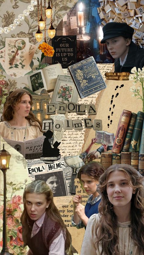 Enola Holmes!! #EnolaHolmes #Holmes #detective #EnolaHolmescollage #collage #flowers #aesthetic Darcy Pride And Prejudice, Collage Flowers, Holmes Movie, Detective Aesthetic, Flowers Aesthetic, Enola Holmes, Sailor Moon Crystal, Netflix Movie, Geek Girls