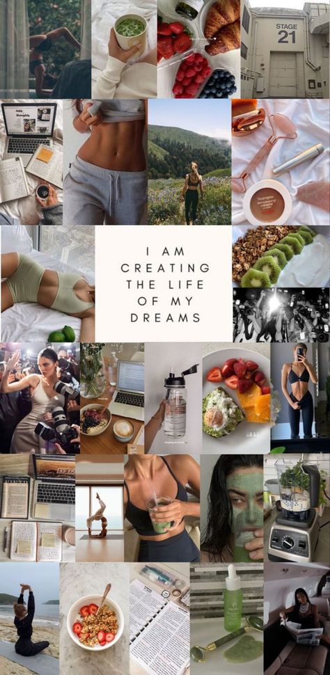 Wealthy Life, Vision Board Collage, Fitness Vision Board, Healthy Mood, Pasti Sani, 2024 Goals, Vision Board Wallpaper, Life Vision Board, Vision Board Manifestation