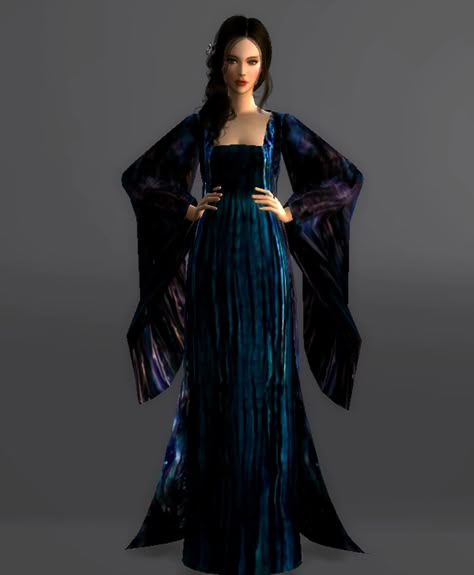 Padmé Amidala Series Part [14/?]      Water Gown / Funeral Gown | This mesh is awesome. There’s some texture stretching at the sleeves, but I’m still happy with how it turned out.      This is a recolour of @wiccandove‘s Royal Gown. You will need both files (includes original mesh) from Wiccandove’s download for this dress to show up.       I love hearing your feedback, it drives me to share more. So let me know what you think! Water Gown, Elven Dress, Western Outfits Men, Queen Dresses, Padme Amidala, Sims 4 Dresses, Sims 4 Characters, Sims4 Clothes, Sims 4 Update