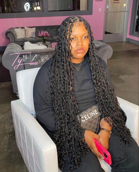 Vacay Hair, Chloe Core, Bohemian Braided Hair, Cruise Fits, Boho Knotless Braids, Braids Locs, Boho Knotless, Frontal Wig Hairstyles, Braids Ideas