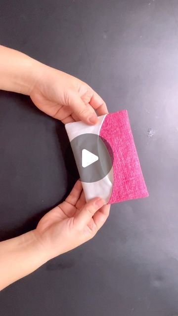 DIY Trefa on Instagram: "✋ I guarantee no YouTuber has shown you how to sew like this." No Sew Pouch, Fabric Tissue Holder, Kleenex Holder, Pouch Diy, Tissue Holder, Coin Bag, Finger Puppets, Easy Sewing Projects, No Sew