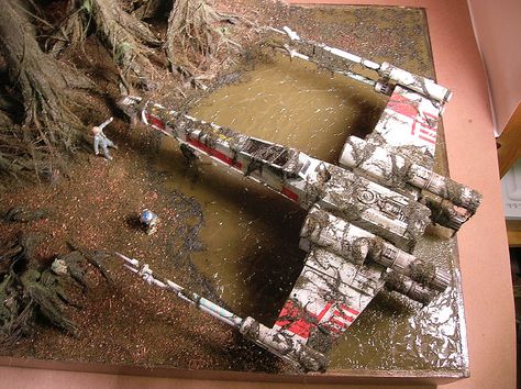 Build A Terrarium, Star Wars Crafts, Star Wars Room, Star Wars Models, Star Wars Vehicles, Wargaming Terrain, X Wing, Star Wars Artwork, Model Paint