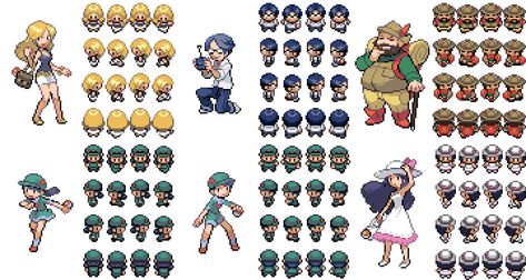 Pokemon Pixel Sprites, Pixel Sprites Character, Chibi Guy, Pokemon Sprites Pixel Art, Pixel Art Sprite, Pixel Sprites, Video Game Sprites, Pokemon Sprites, Pixel Art Pokemon