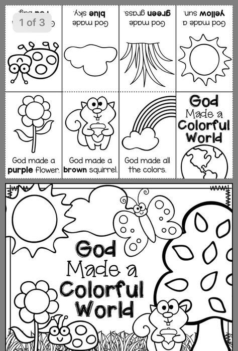 Creation Bible Lessons, School Crafts For Kids, Toddler Bible Lessons, Toddler Bible, Sunday School Coloring Pages, Preschool Bible Lessons, Bible Activities For Kids, Preschool Bible, Sunday School Crafts For Kids