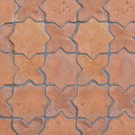 Painted terracotta tiles