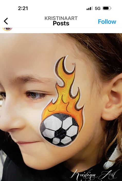 Soccer Face Paint, Sports Face Paint, Football Face Paint, Avengers Symbols, Face Painting For Boys, Face Painting Easy, Kids Face Paint, Painting Tattoo, Football Themes