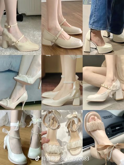 Korean Heels Aesthetic, Korean Shoes Heels, Fl Outfits, Korean Heels, Korean Sandals, Paint Anime, Event Shoes, Korean Shoes, Heels Aesthetic