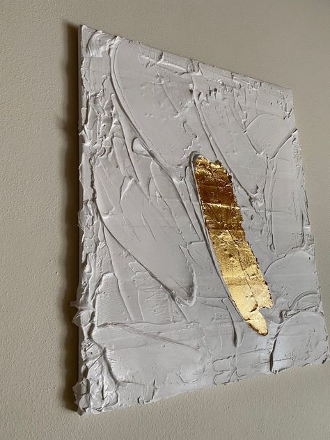 Excited to share the latest addition to my #etsy shop: Petalo d’oro https://etsy.me/3EAGHFy #wallart #minimalistart #goldpainting #spackle #texturedart #texture #minimalism #wallpainting #goldleaflovers Gold Wall Painting, Wall Painting Texture, White And Gold Painting, White And Gold Wall, Minimalistic Painting, Texture Wall Art, Painting Texture, Minimal Painting, Diy Abstract Canvas Art