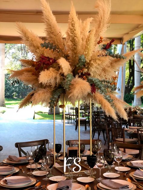 Pampas Deco, Boho Arrangements, Conference Decor, Hippy Wedding, Ostrich Feather Centerpieces, Rustic Bohemian Wedding, Bohemian Beach Wedding, Head Table Decor, Feather Centerpieces