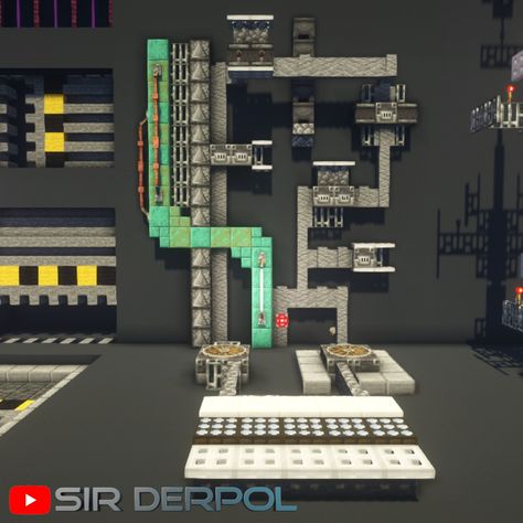 Minecraft Futuristic Building Interior, Minecraft Conveyor Belt, Minecraft Cyberpunk Base, Minecraft Pipe Design, Minecraft Industrial Interior, Minecraft Cyberpunk Building, Minecraft Hologram, Minecraft Rocketship, Minecraft Research Facility