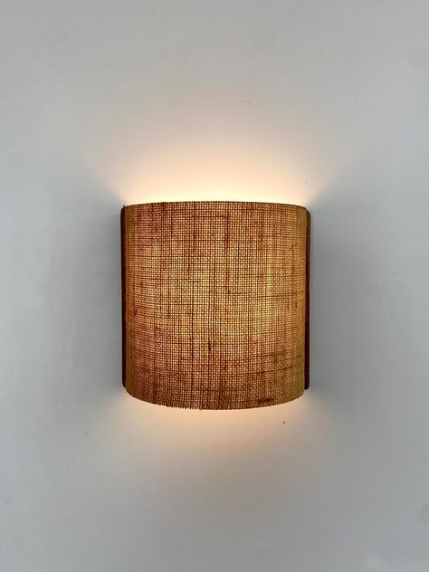 Oak Wall Lamp. Wooden Wall Lamp. Light Wood and Fabric Wall. - Etsy Boho Wall Light Fixtures, Japanese Wall Lights, Chalet Lighting, Wall Lamp Ideas, Diy Wall Lamp, Bedroom Wall Lamps, Tropical Lamp, Wall Lighting Ideas, Wall Lamps Diy