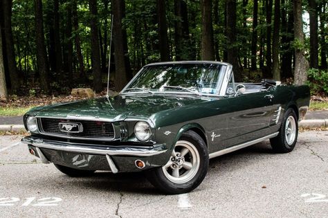 1966 Ford Mustang Convertible (metallic green, modified, 5.0L V8, 3-speed auto) 1966 Ford Mustang Convertible, Green Mustang, Mustang 1966, Ford Mustang 1967, American Racing Wheels, 1967 Mustang, R34 Gtr, Fox Body Mustang, 1965 Mustang