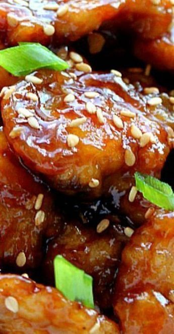 Easy Sesame Chicken, Sesame Chicken Recipe, Mapo Tofu, Takeout Food, Easy Chinese Recipes, Sesame Chicken, Chinese Dishes, Chinese Cooking, Idee Pasto Sano