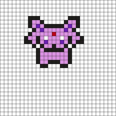 Espeon Perler Bead Pattern, Umbreon Perler Beads, Umbreon Perler Bead Pattern, Mini Perler Beads Ideas, Perler Beads Pokemon Eeveelutions, Eevee Evolutions Perler Beads, Perler Bead Pokemon Patterns, Melt Beads Patterns, Pixel Art Pokemon