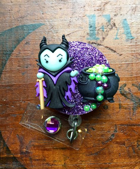 Disney Badge Reels, Beauty And The Beast Badge Reel, Mickey Head Badge Reel, Disney Villain Badge Reel, Nurse Crafts, Badge Reel Personalized Disney, Badge Reels Diy, Sleeping Beauty Maleficent, Disney Sleeping Beauty