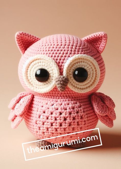 Crochet Pink Owl Amigurumi Free Pattern Owl Amigurumi Free Pattern, Colorful Amigurumi, Owl Crochet Patterns, Crochet Bear Patterns, Chunky Crochet Blanket, Crochet Pink, Beginners Crochet, Crochet Animals Free Patterns, Crochet Amigurumi Free Patterns