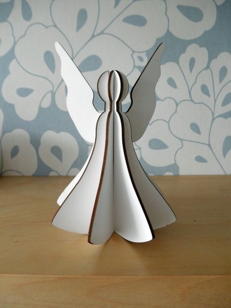 Angel Paper Craft, Cardboard Angel, Christmas Diy Decor Ideas, Christmas Diy Decor, Paper Angel, Wood Angel, Snow Angel, Christmas Idea, Angel Crafts