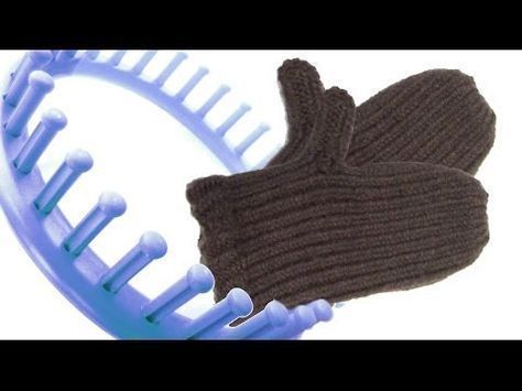 How to make mittens on a round loom - YouTube Tricotin Long, Round Loom Knitting, Circle Loom, Loom Knitting Tutorial, Loom Knitting Stitches, Loom Crochet, Round Loom, Knifty Knitter, Loom Craft