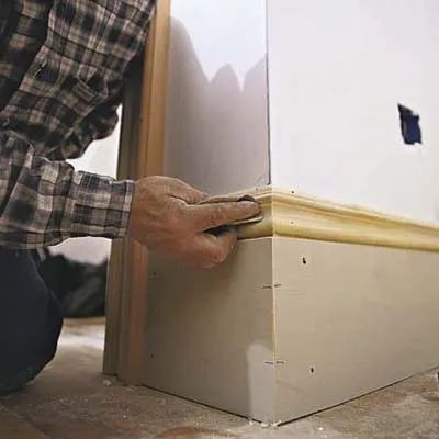 Baseboard Installation in 10 Steps - This Old House How To Install Baseboards, Wood Biscuits, Farmhouse Victorian, Wood Fillers, Baseboard Trim, Antebellum Homes, Victorian Interiors, Shoe Molding, Carpentry Skills