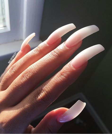 This is so pretty.  It's all acrylic, no polish. ❤️ Curved Acrylic Nails, Long White Nails, Designer Nails, Summer Acrylic, Curved Nails, Long Acrylic, Marble Nails, Square Acrylic Nails, Pedicures