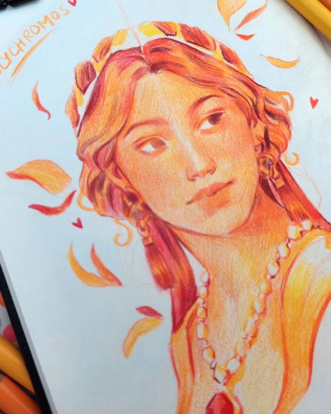 Let me show you a very special drawing 💫 I recently got a new set of colored pencils, that has been so amazing to use! Prismacolor might just be my new favorite brand to use in my work, but I wanted to compare it with my also great set of Faber-Castell Polychromos 🧡 it has been amazing to use them both and I am so grateful that I am even able to try them! This was such a fun experiment, it took about an hour to finish, and honestly they're both amazing! 👉 Wanna see the process behind this ... Marker Colored Pencil Drawing, Carolemellow Art, Sketchbook Inspo, Sketchbook Illustration, Some Thoughts, I Am So Grateful, Colored Pencil Drawing, Color Pencil, Marker Art