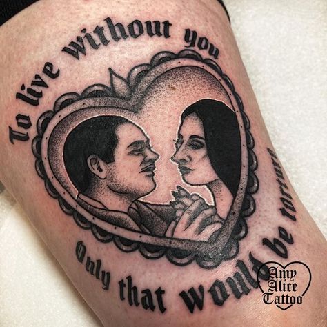 Gomez Morticia Tattoo, Adam’s Family Tattoo, Gomez And Morticia Tattoo, Morticia And Gomez Tattoo, Morticia And Gomez Addams Tattoo, And If You Go I Wanna Go With You Tattoo, Morticia Tattoo, Adams Family Tattoo, Addams Family Tattoo