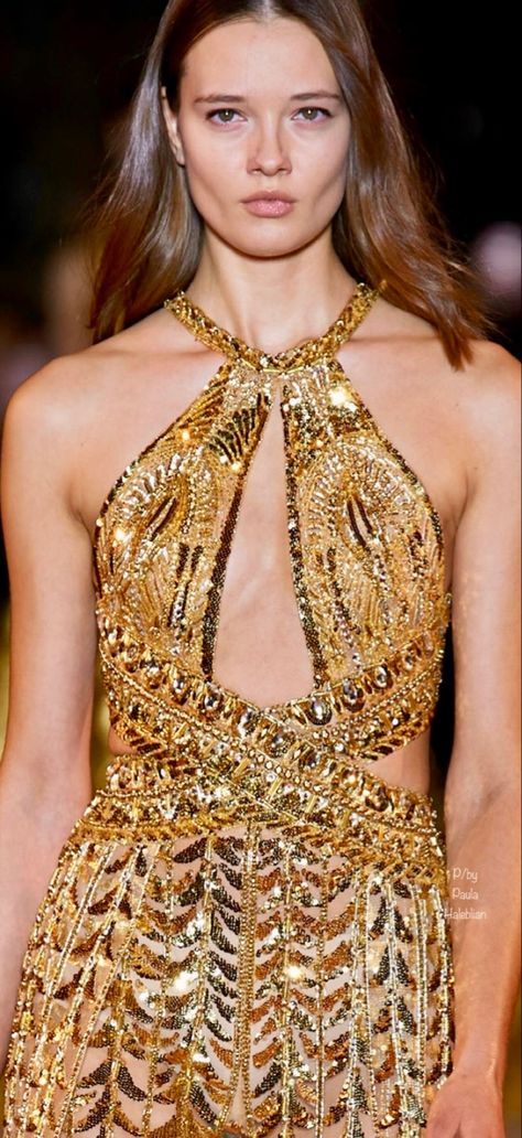 Zuhair Murad Spring 2020 Couture Met Gala Dresses, Zuhair Murad, Gala Dresses, Stylish Outfits, Couture, Silver, Dresses, Gold